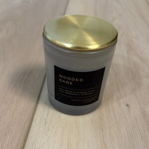 Threshold 8oz coconut soy wax blend candle Wooded Sage Scent NEVER USED